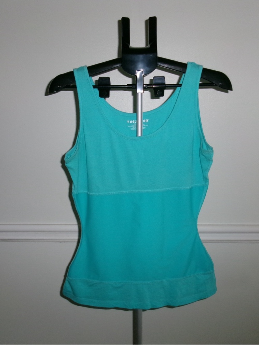 Teebeer Turquoise Scoop Neck Tank Top